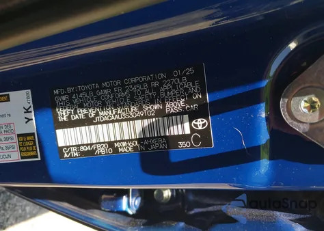 2025 Toyota Prius Le from USA, damaged, VIN JTDACAAU3S3049102